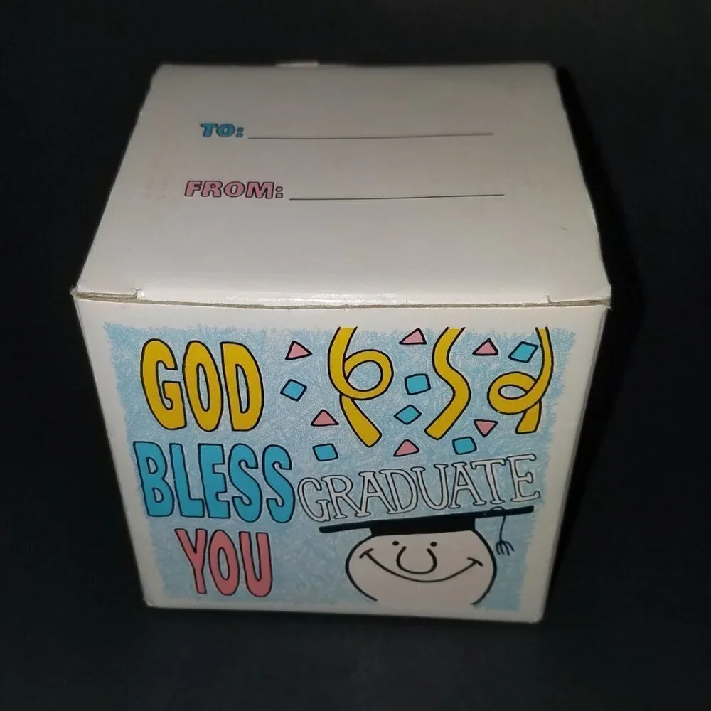 VTG God Bless You Graduate Mug Graduation Gift 1993 Bob Siemon (in original box)